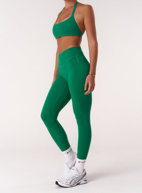 Cloud Compression Mid Rise Leggings - Palm Green