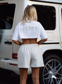 Core Oversized Crop Tee - White