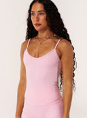 Cloud Compression Backless V Tank - Avalon Pink