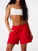 Core Relaxed Track Shorts - Red