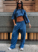 Core Relaxed Track Pants - Blue
