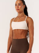 Cloud Compression Square Back Bra - Vanilla