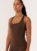 Cloud Compression Open Racer Back Tank - Malt