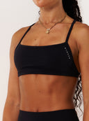 Cloud Compression Square Back Bra - Black