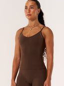 Cloud Compression Backless V Tank - Malt