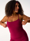 Cloud Compression Square Back Tank - Beet