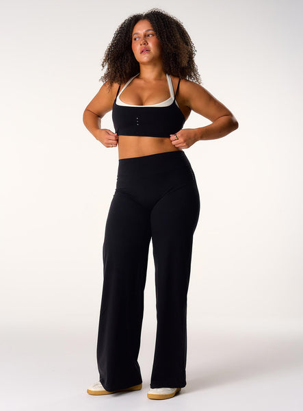 Women's Wide Leg Leggings Black | EVDNCE