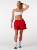 Core Relaxed Track Shorts - Red