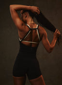Cloud Compression Square Back Tank - Black