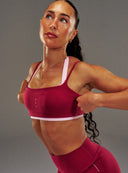 Cloud Compression Strappy Crop - Beet