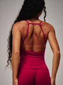 Cloud Compression Square Back Tank - Beet