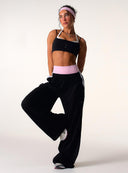 EVDNCE Oversized Wide Leg Mesh Pants - Black