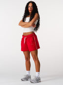 Core Relaxed Track Shorts - Red