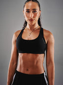 Cloud Compression Open Racer Back Bra - Black