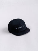 EVD 5-Panel Short Brim Cap in Black / White, product shot