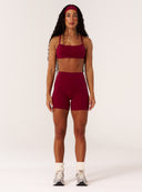 Cloud Compression Mid Rise Shorts - Beet