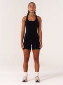 Cloud Compression Open Racer Back Tank - Black