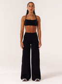 Cloud Compression Square Back Bra - Black