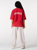 Core Oversized Tee - Washed Out Red