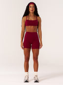 Cloud Compression Square Back Bra - Beet