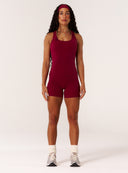 Cloud Compression Open Racer Back Tank - Beet