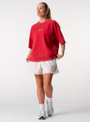 Core Oversized Tee - Washed Out Red