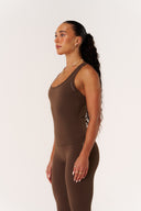 Cloud Compression Open Racer Back Tank - Malt