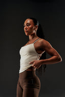 Cloud Compression Square Back Tank - Vanilla