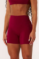 Cloud Compression Mid Rise Shorts - Beet