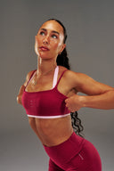 Cloud Compression Strappy Crop - Beet