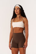 Cloud Compression Strappy Crop - Vanilla