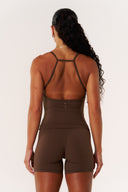 Cloud Compression Square Back Tank - Malt