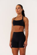 Cloud Compression Luxe Halter Bra - Black