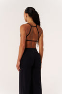 Cloud Compression Square Back Bra - Black