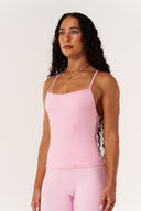 Cloud Compression Square Back Tank - Avalon Pink