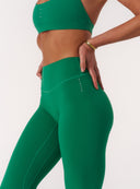 Cloud Compression Mid Rise Leggings - Palm Green