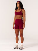 Cloud Compression Square Back Bra - Beet