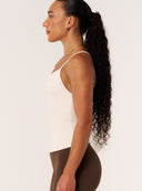 Cloud Compression Square Back Tank - Vanilla