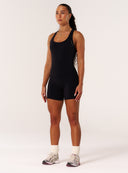 Cloud Compression Open Racer Back Tank - Black