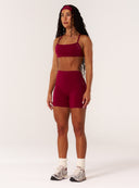 Cloud Compression Mid Rise Shorts - Beet