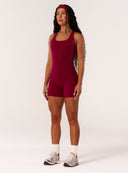 Cloud Compression Open Racer Back Tank - Beet