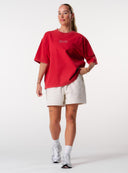 Core Oversized Tee - Washed Out Red