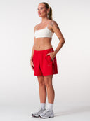 Core Relaxed Track Shorts - Red
