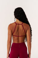 Cloud Compression Square Back Bra - Beet