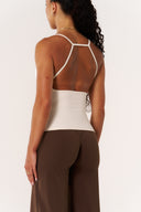 Cloud Compression Square Back Tank - Vanilla