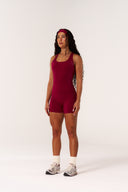 Cloud Compression Open Racer Back Tank - Beet