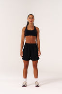 Cloud Compression Open Racer Back Bra - Black