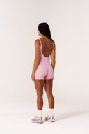 Cloud Compression Backless V Tank - Avalon Pink