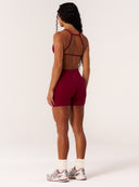 Cloud Compression Square Back Bra - Beet