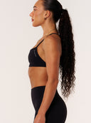 Cloud Compression Square Back Bra - Black